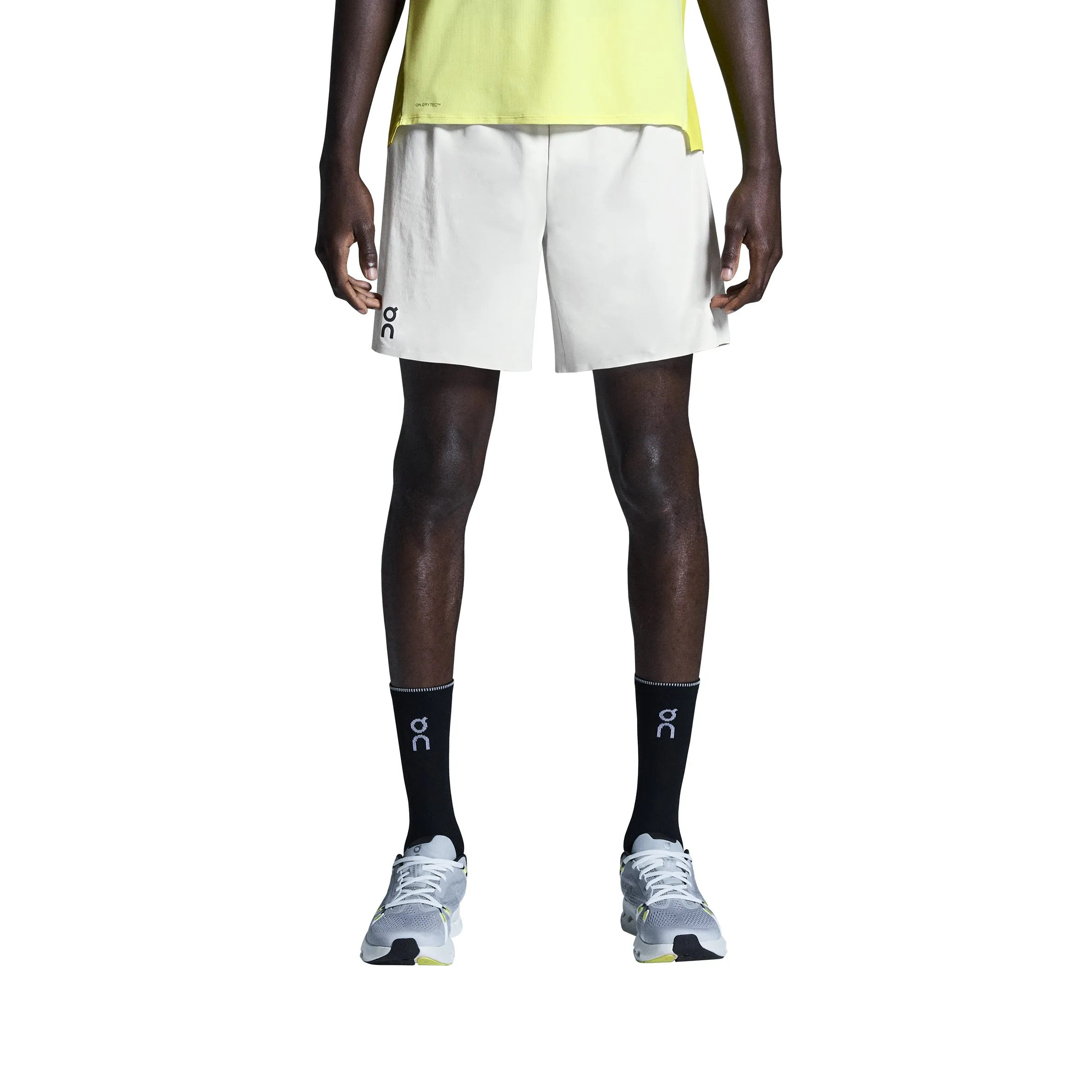 Double Layered Knees Men's Performance 7 Inch Shorts Silver