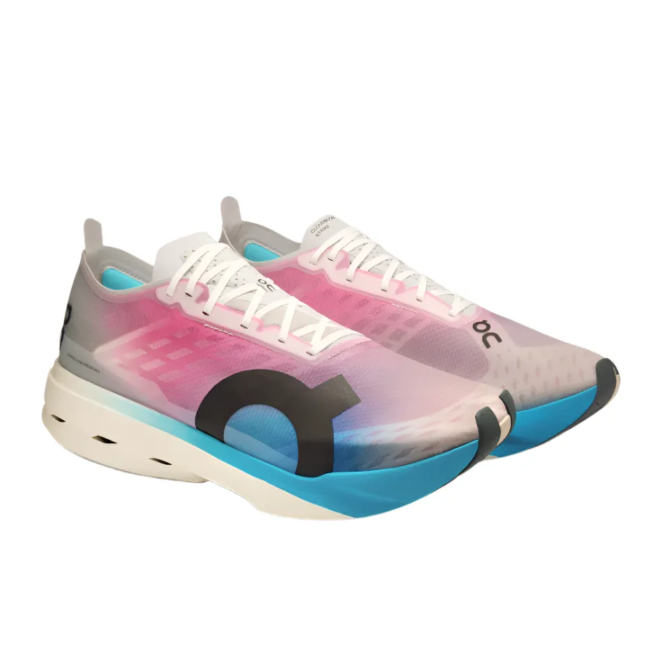 On Men's Cloudboom Strike Running Shoes in White/Horizon AW25 high - visibility Supportive Design