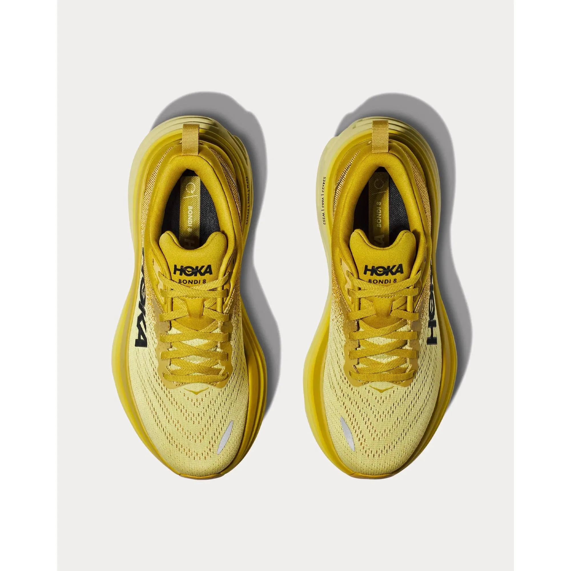 Hoka Men's Bondi 8 (Golden Lichen / Celery Root) Lightweight Footwear Stable Cushion