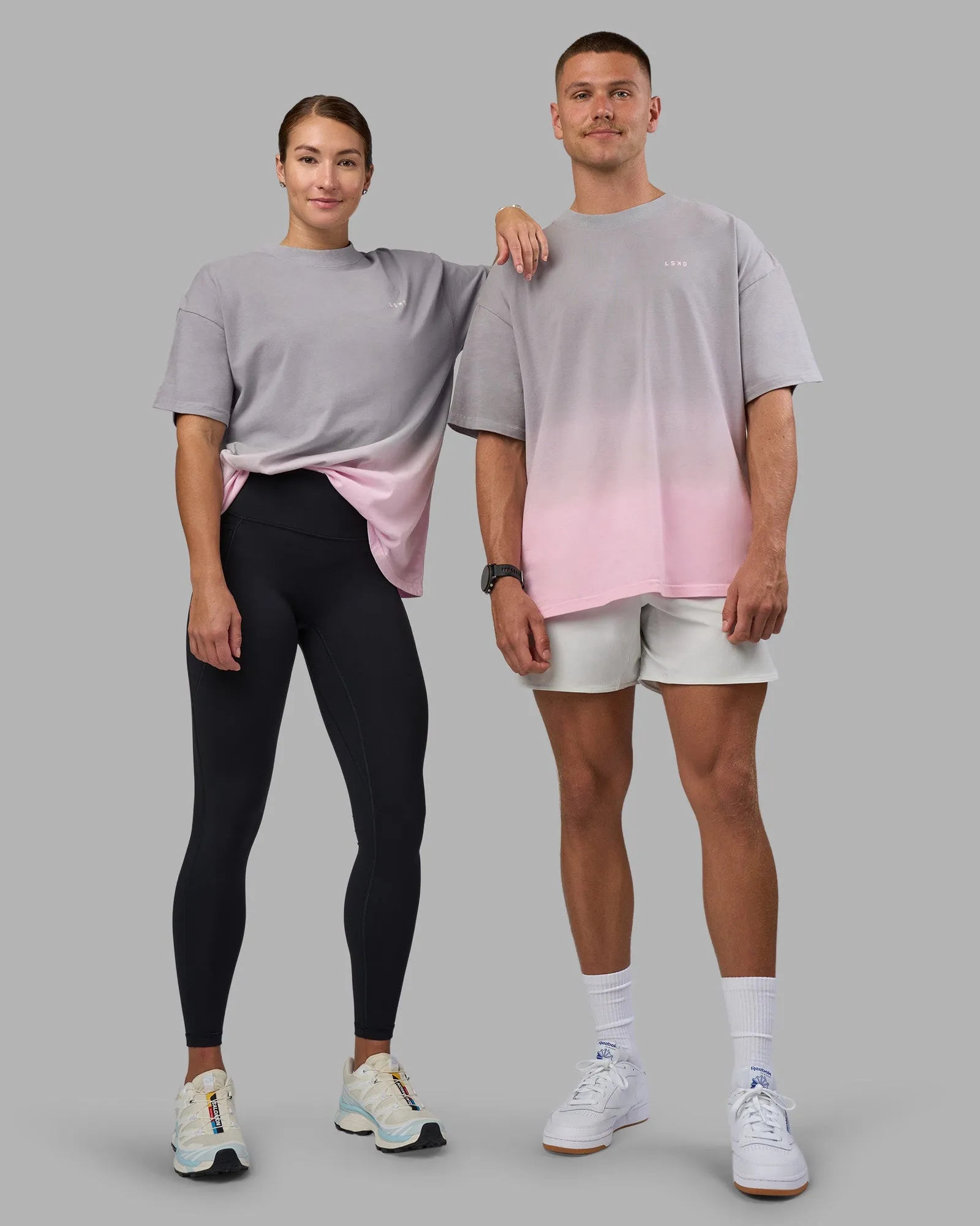 Faded Heavyweight Oversized Tee - Circular Grey-Marshmallow Cozy Feeling Odor Resistant Material