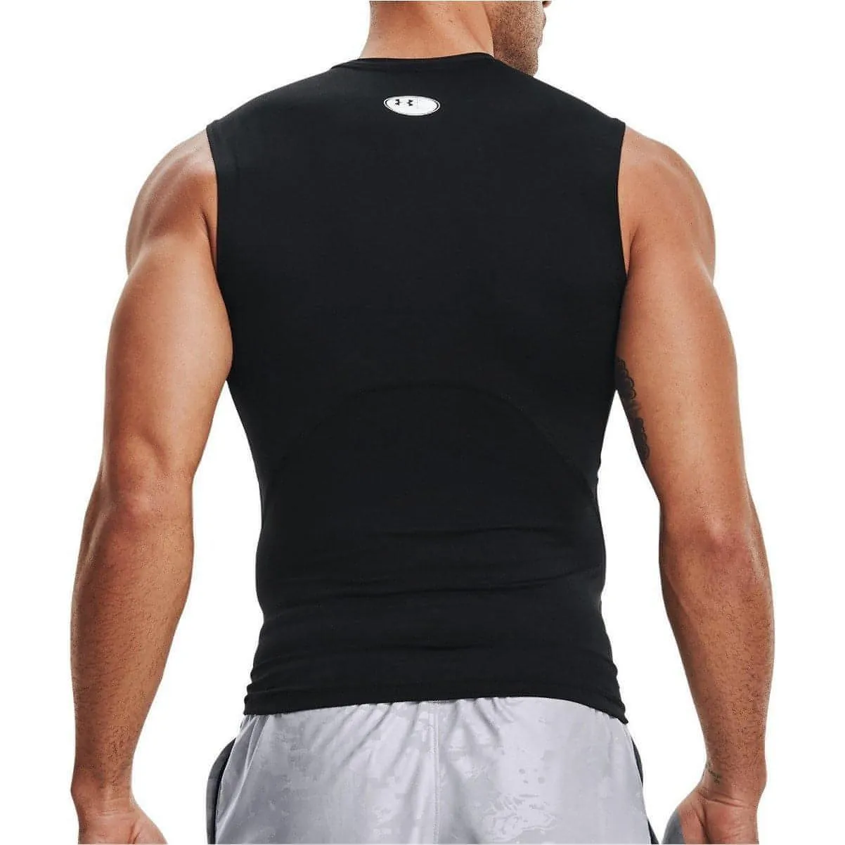 Under Armour HeatGear Armour Mens Sleeveless Compression Top - Black low altitude operation