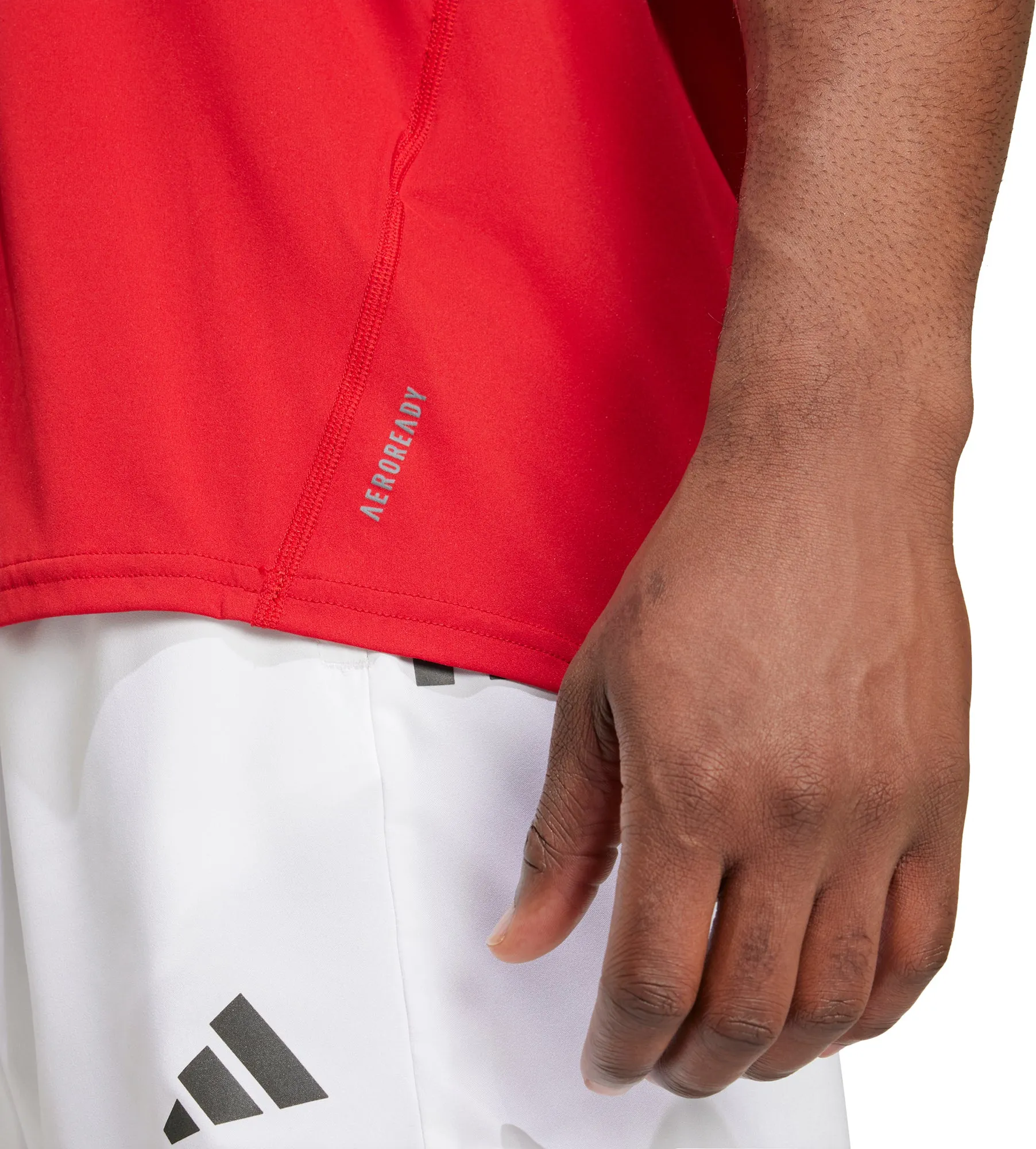 Compression Support Build adidas Adizero Essentials Mens Running Vest - Red