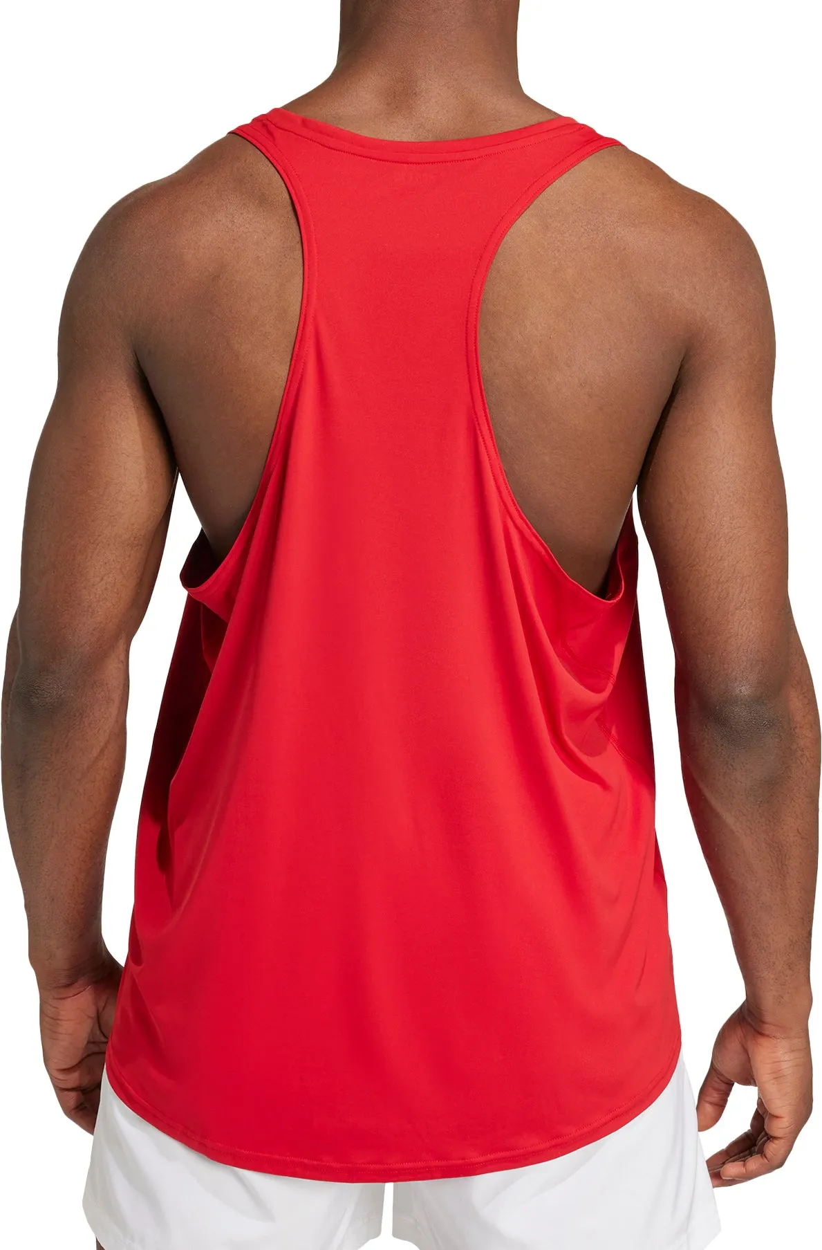 adidas Adizero Essentials Mens Running Vest - Red Low vibration low - frequency use