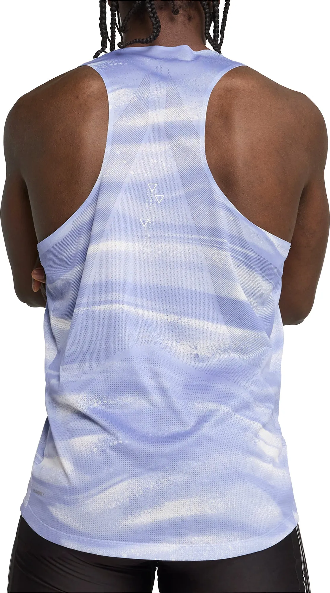 above ground Puma Raceday UltraSpun Graphic Mens Running Vest - Blue