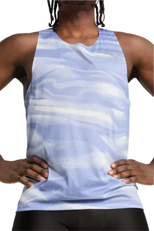 Ventilated Back Panels Puma Raceday UltraSpun Graphic Mens Running Vest - Blue