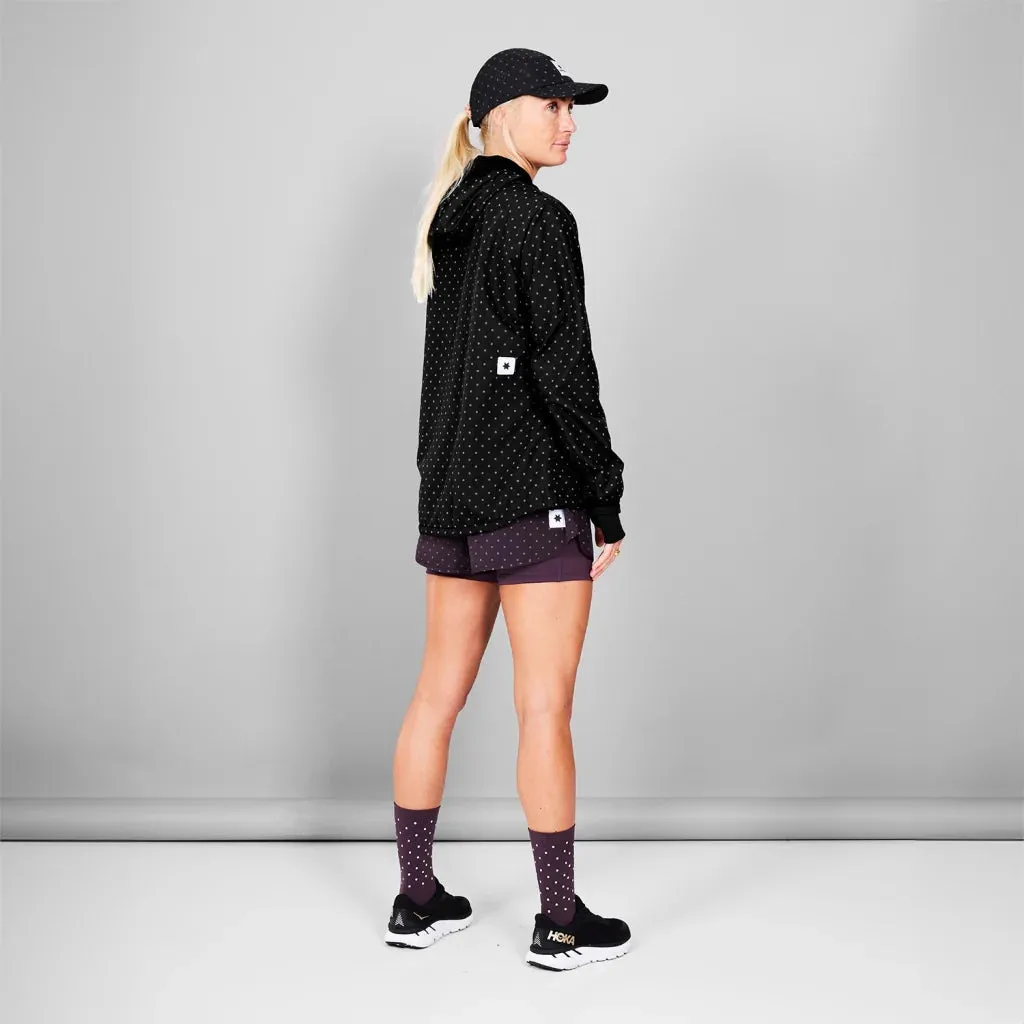 Layer Option Cozy Design SAYSKY Women's Reflective Polka Blaze Jacket Black