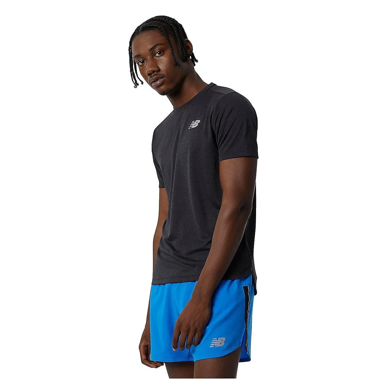 Anti Pilling Treatment New Balance Impact Run Short Sleeve T Shirt (Men's) - Black
