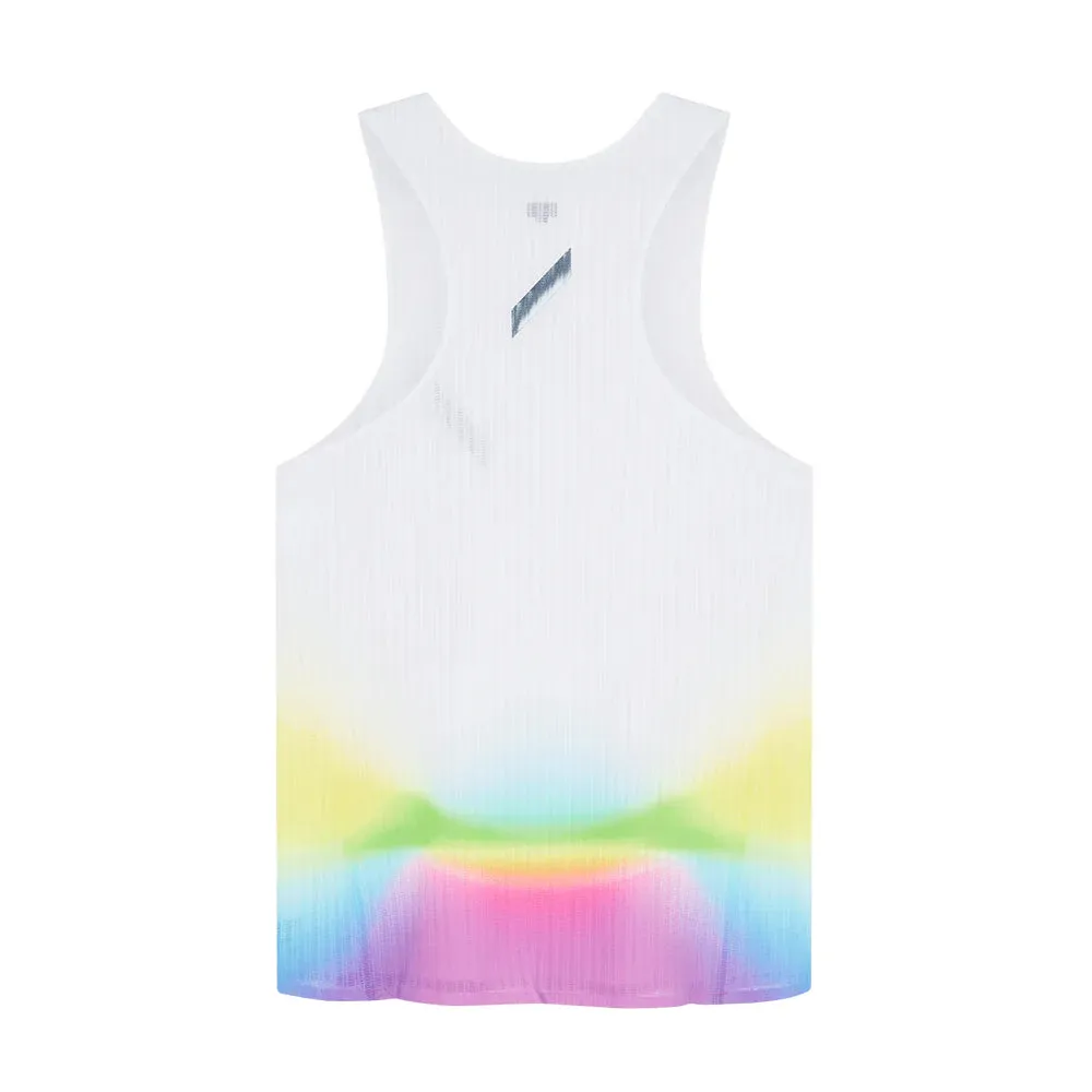 Outdoor Use Men's Race Vest White / Summer Rainbow