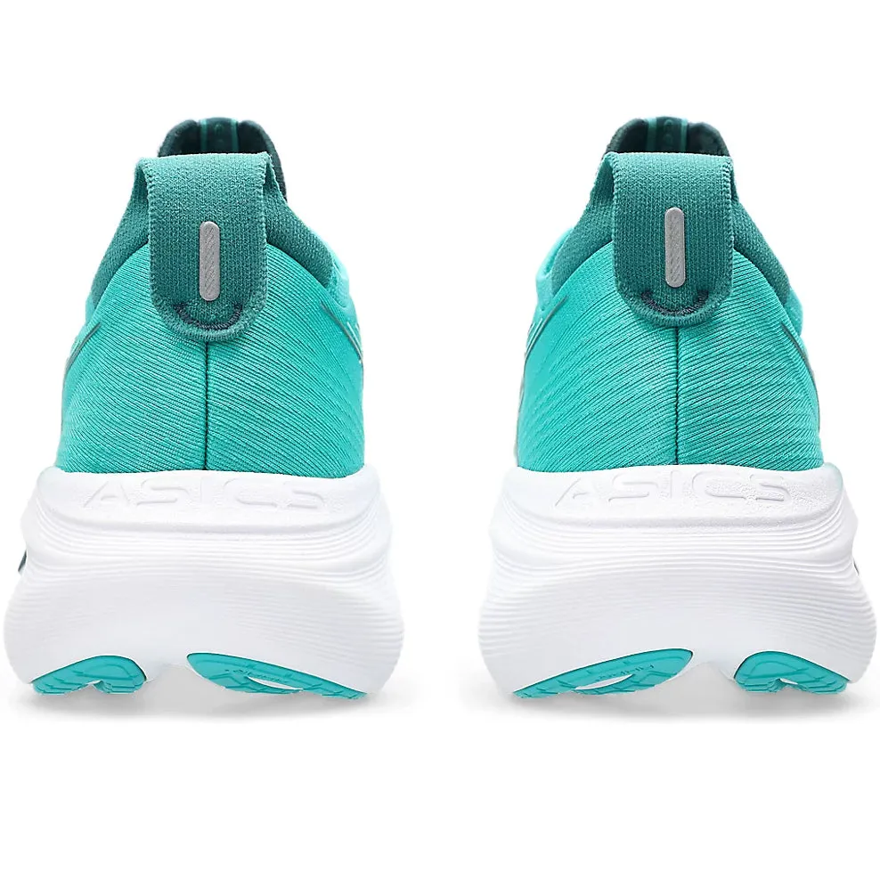 Asics Men's Gel-Nimbus 27 Running Shoes Wave Teal / Saxon Green outdoor durability