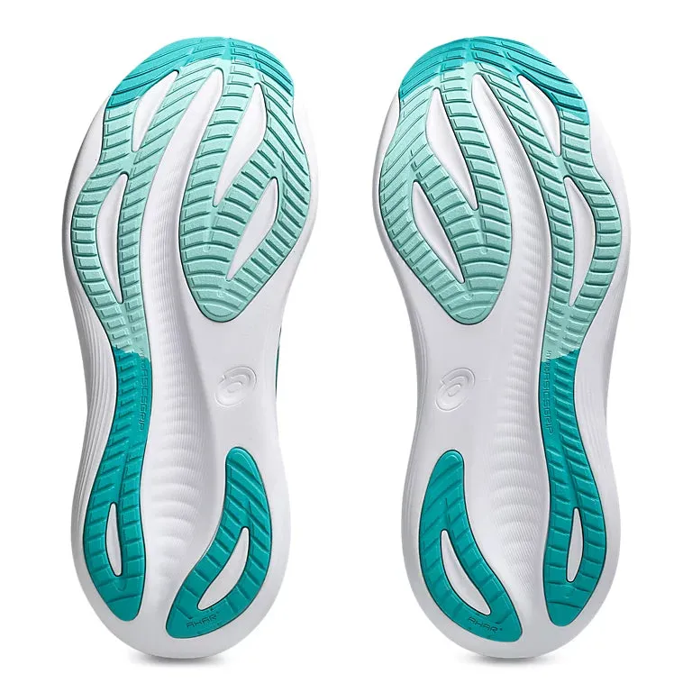 Asics Men's Gel-Nimbus 27 Running Shoes Wave Teal / Saxon Green sponsored shoes