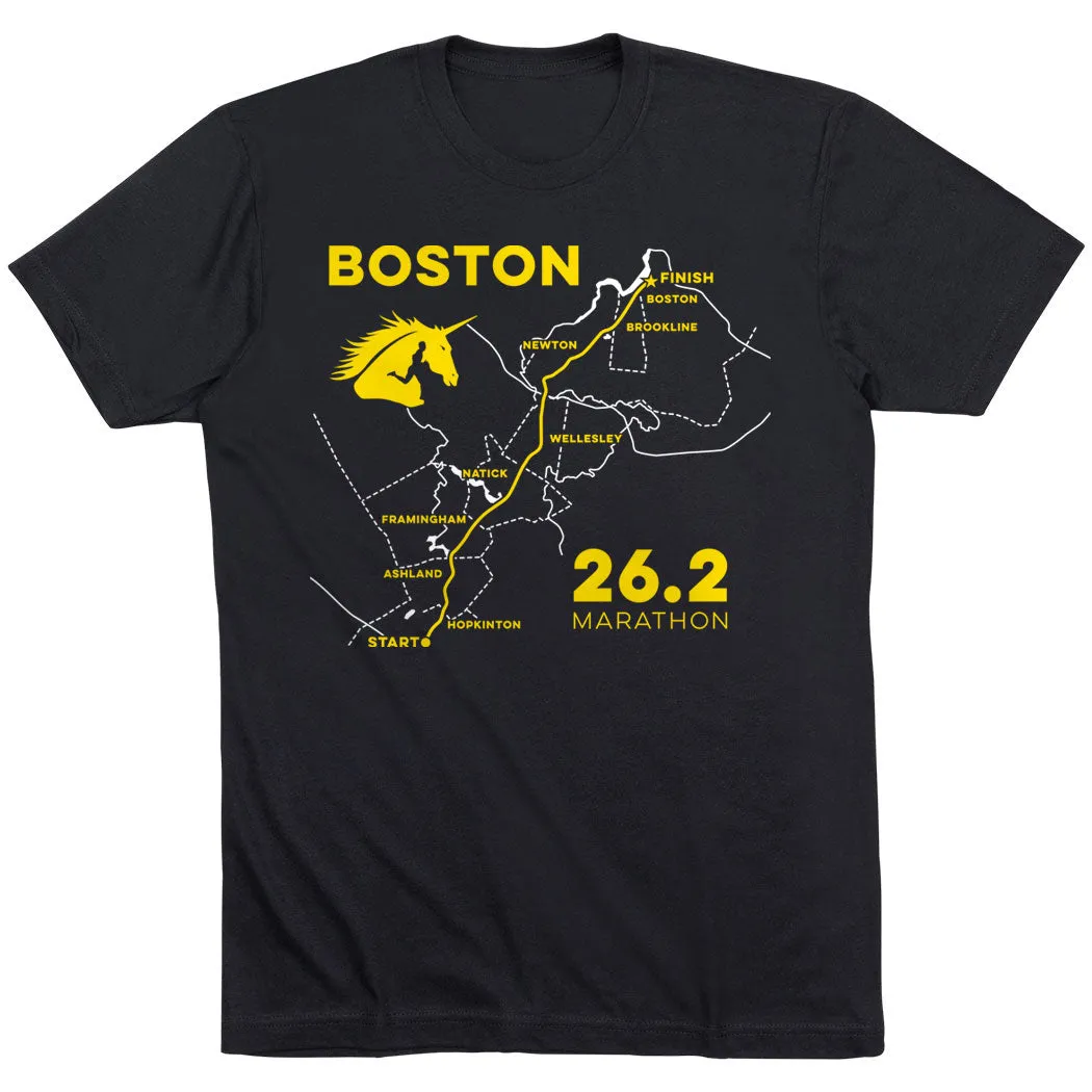 Running Short Sleeve T-Shirt - Boston Route Temperature Regulating Fabric