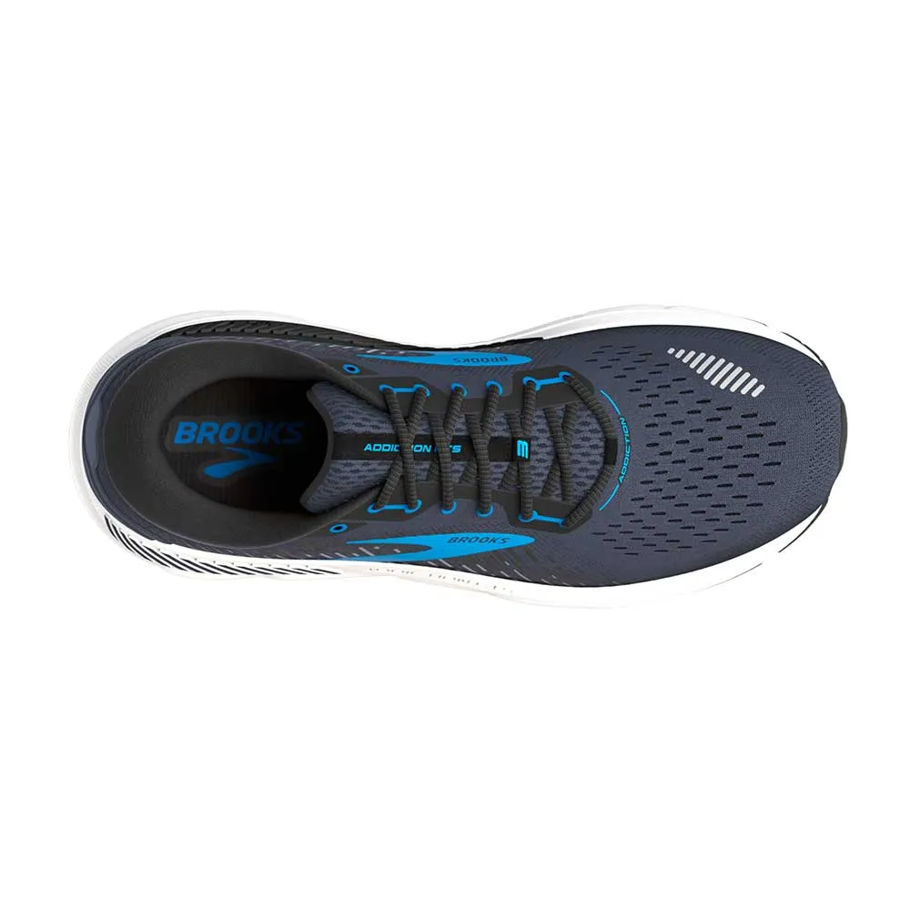 Ultra Breathable Liner Men's Addiction GTS 15 Running Shoe- India Ink/Black/Blue- Narrow (B)