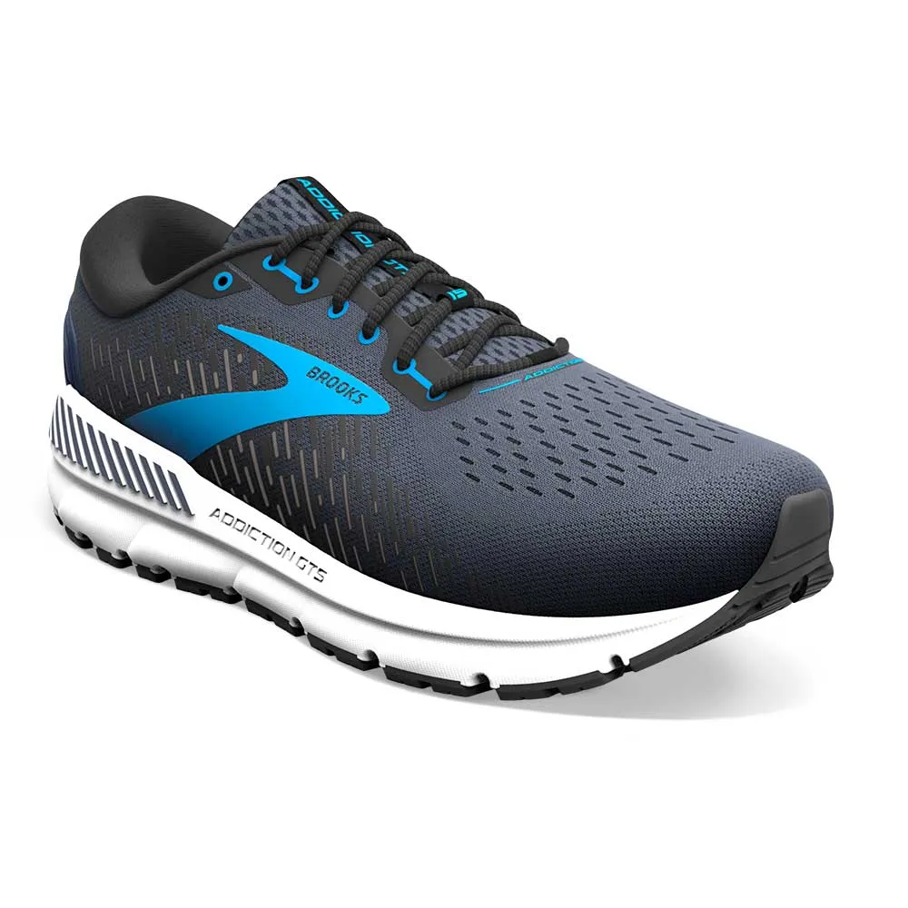 Men's Addiction GTS 15 Running Shoe- India Ink/Black/Blue- Narrow (B) Heat resistant