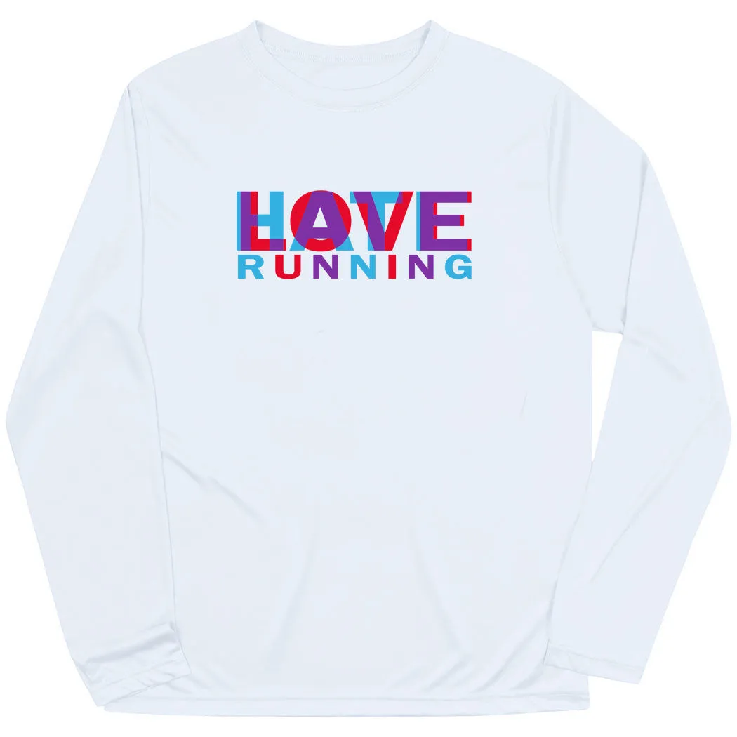 Ethically Sourced Material Men's Running Long Sleeve Performance Tee - Love Hate Running