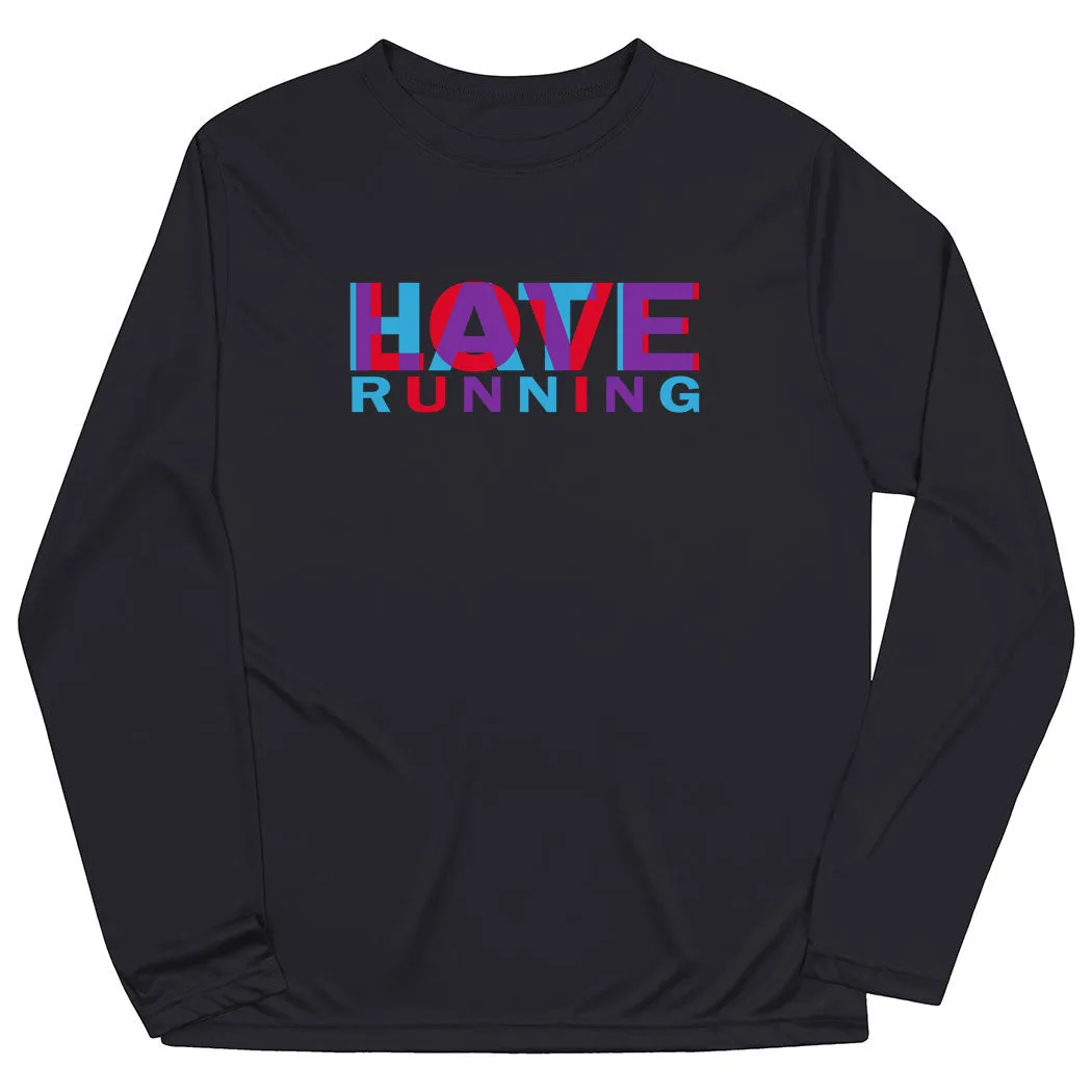 elastic waistband Men's Running Long Sleeve Performance Tee - Love Hate Running