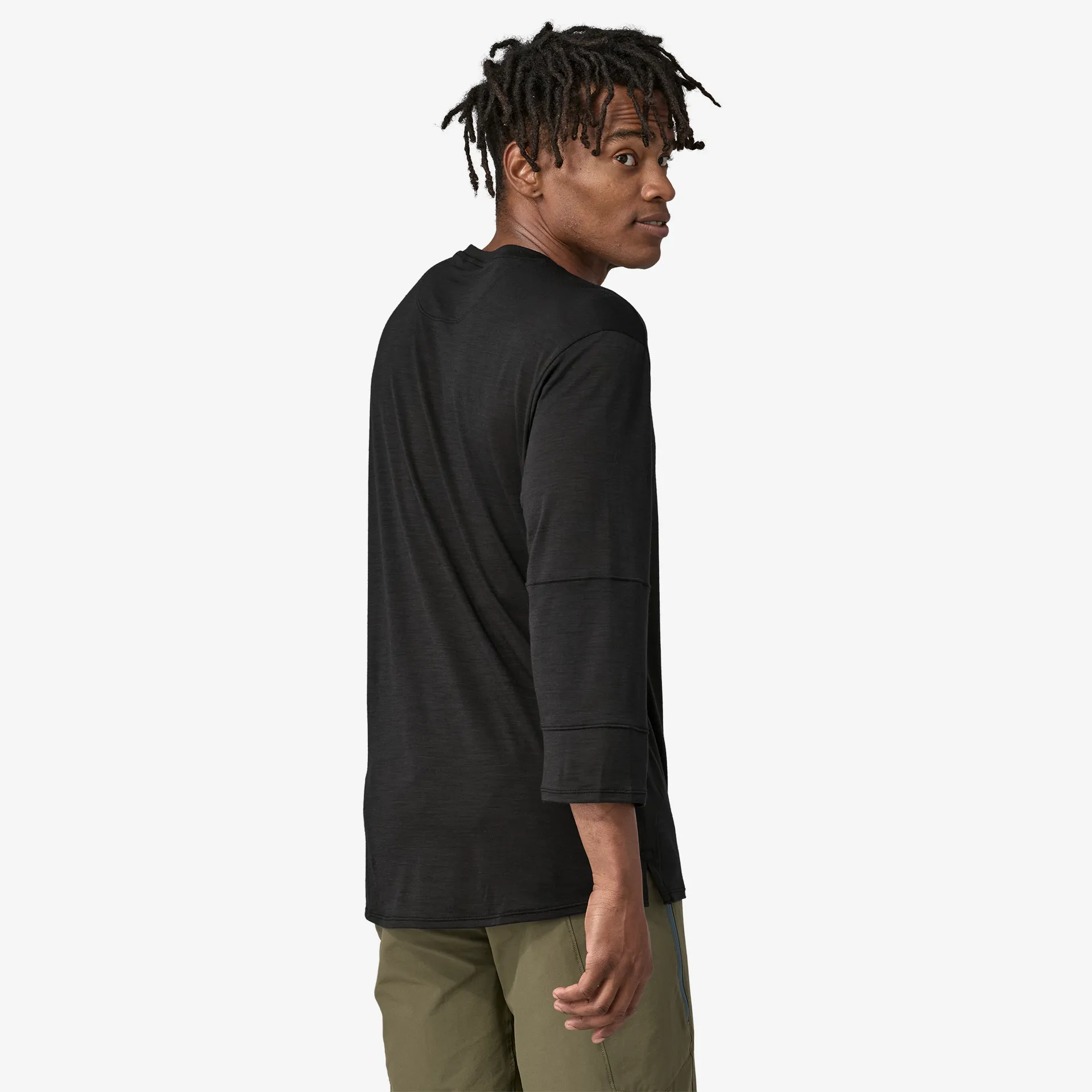 SnagProofMaterial Men's Merino Blend 3/4-Sleeved Bike Jersey