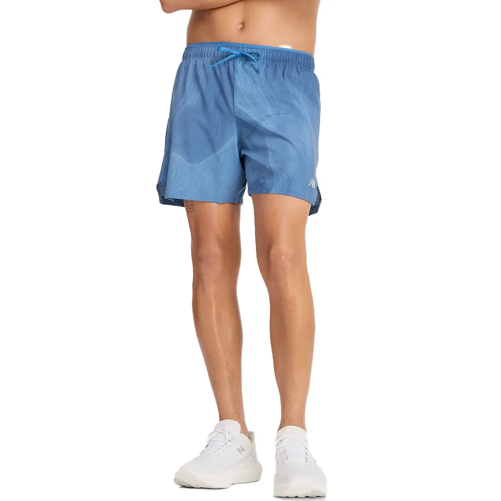 Men's New Balance RC Printed Short 5 Wind Glow Camera Glow