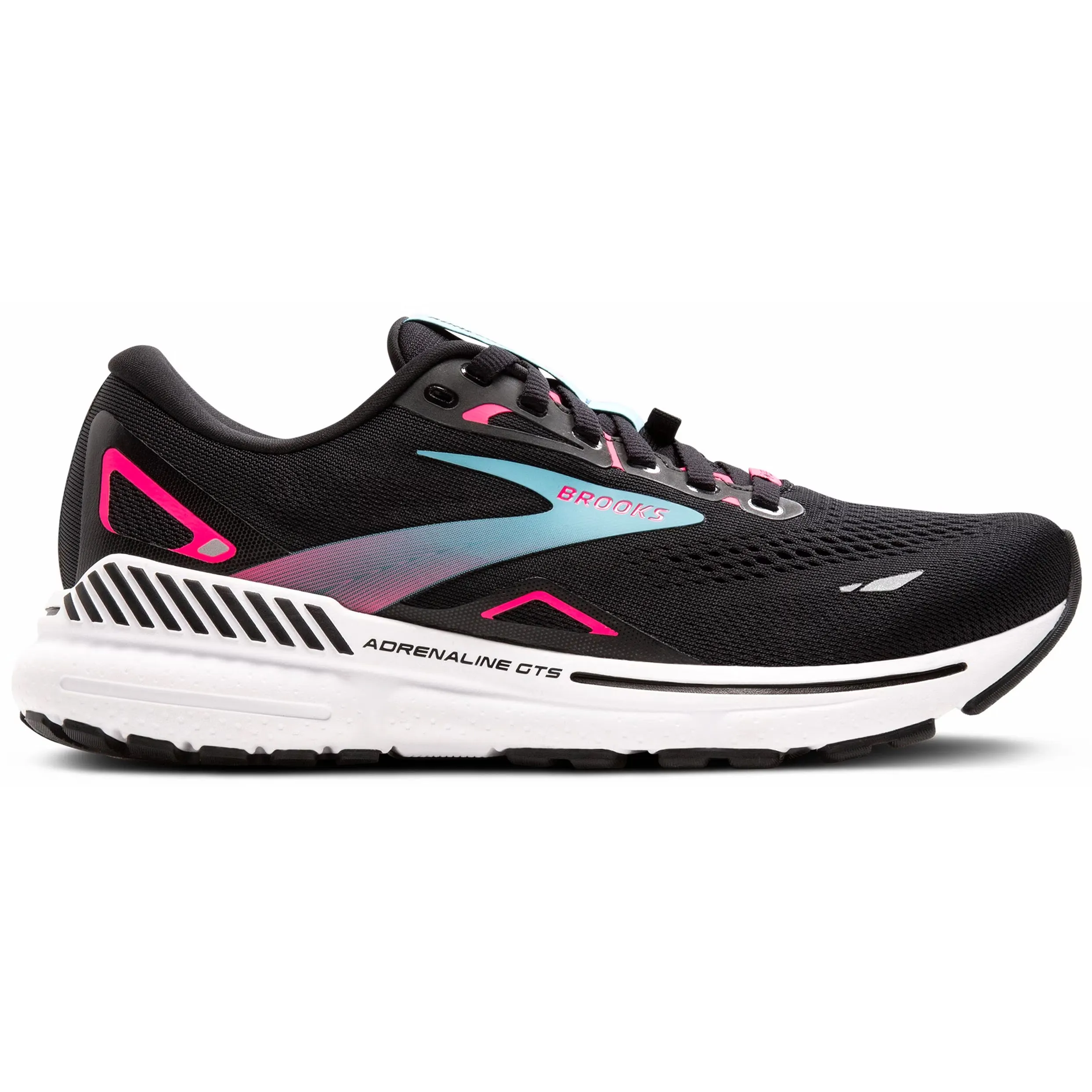 lightweight - construction - feature shoes runners' shoes Brooks Women's Adrenaline GTS 23 GORE-TEX Running Shoes Black / Knockout Pink / Aqua