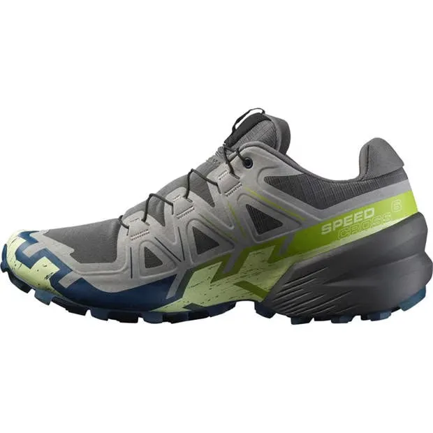 Eco friendly materials Men's Speedcross 6 Trail Running Shoes Castlerock / Lime Cream / Poseidon