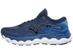 Mizuno | Wave Horizon 7 | Men's | Dress Blue/Silver students' shoes Arch support structure