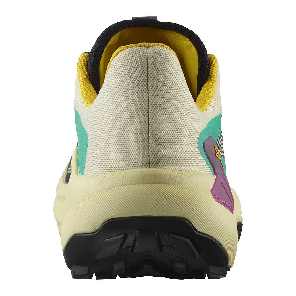 Men's Genesis Trail Running Shoe - Transparent Yellow/Black/Willowherb - Regular (D) road compatible trail shoes Structured Cushioning