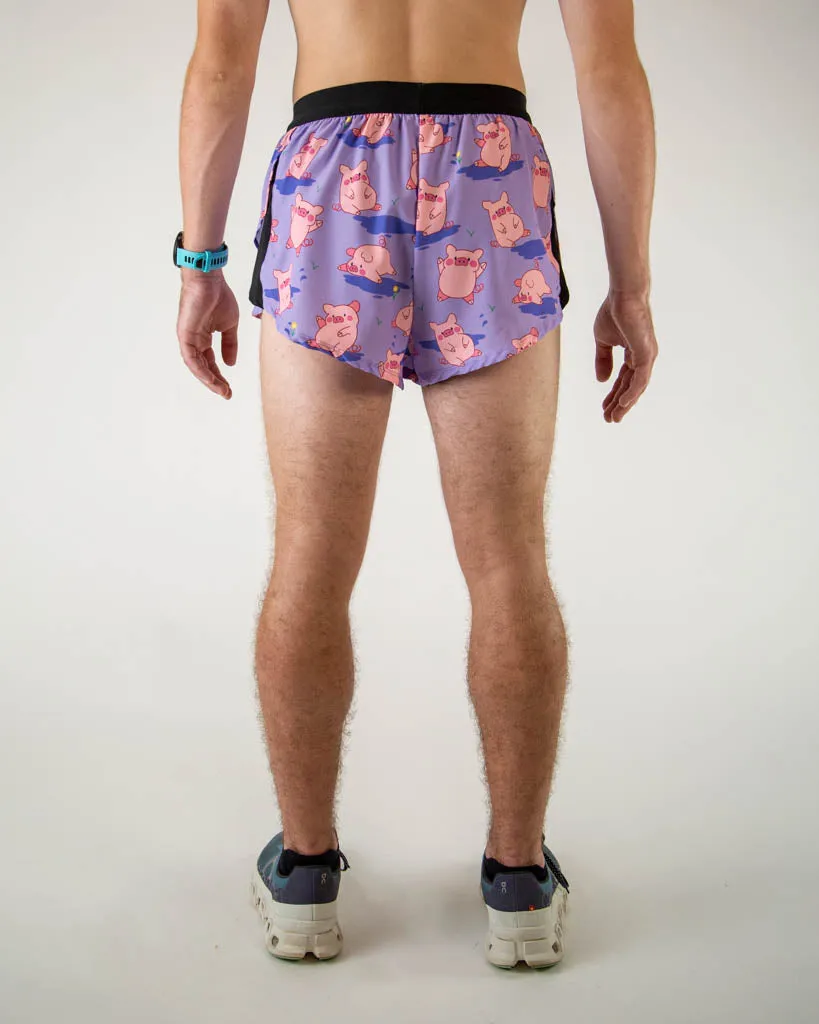 Non Binding Leg Openings regular size Men's Piggies 2" DS Split Shorts