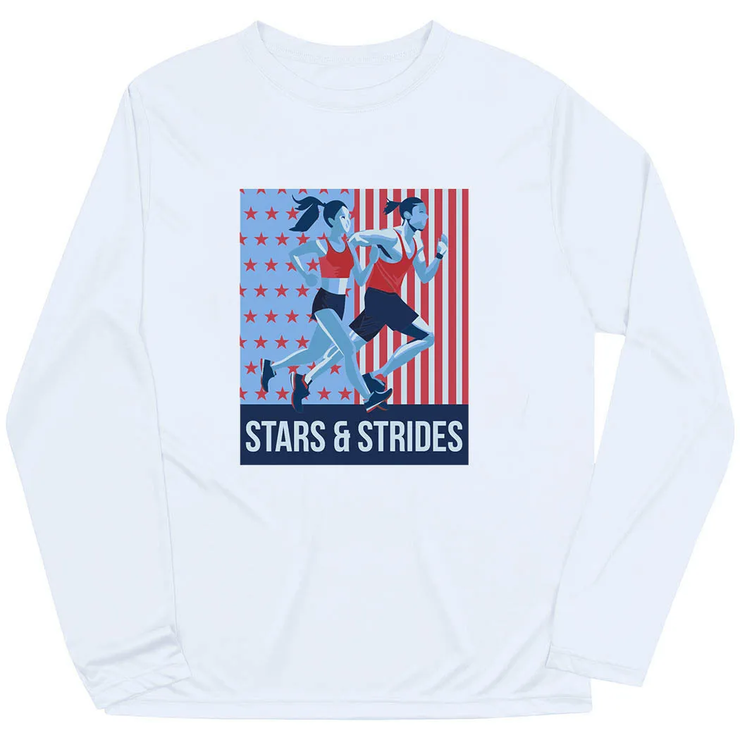 Garment Dyed Technique Smart Comfort Men's Running Long Sleeve Performance Tee - Stars and Strides