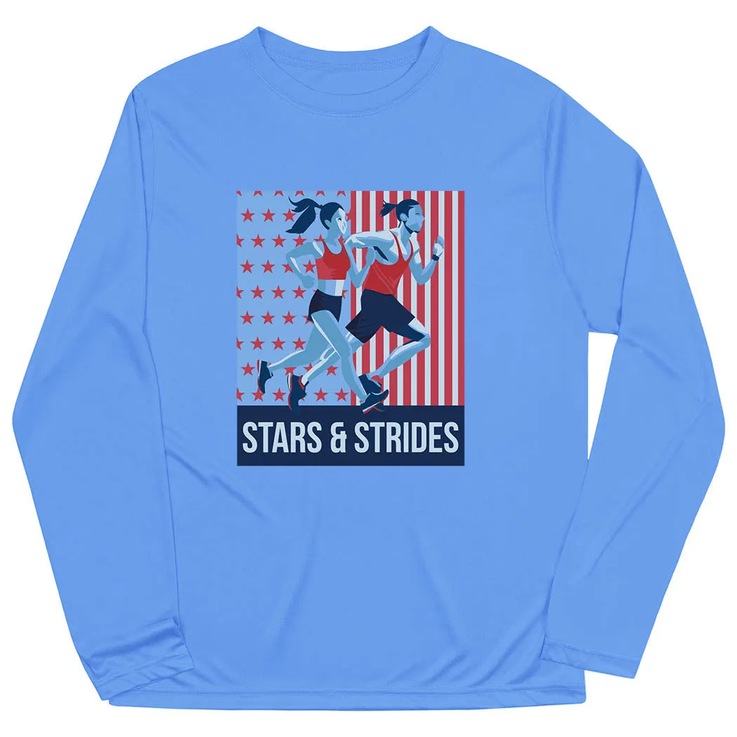 Men's Running Long Sleeve Performance Tee - Stars and Strides Preppy Summer Style