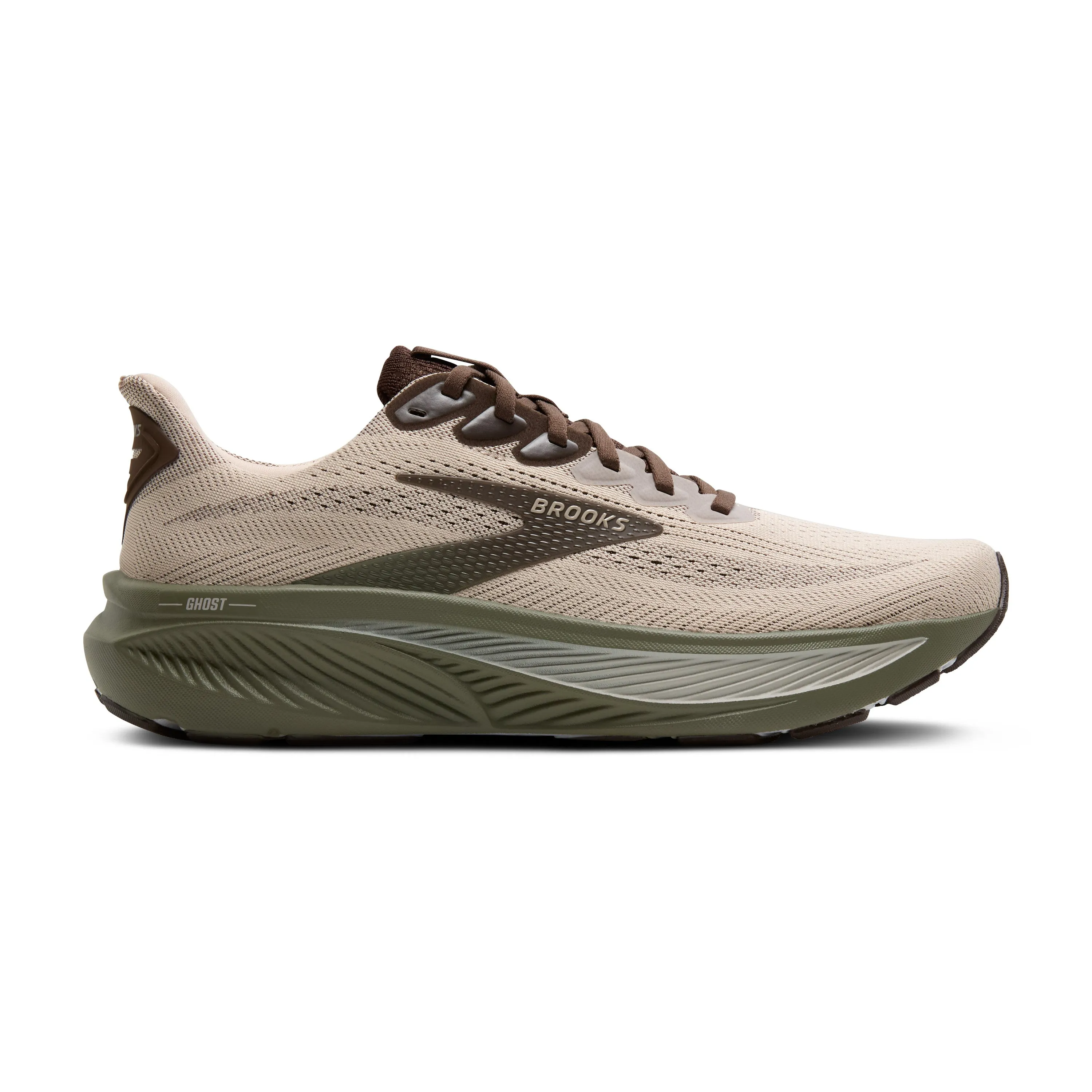 Men's Ghost 17 (297 - Chateau Gray/Brown/Olive) speed training footwear suede - upper shoes