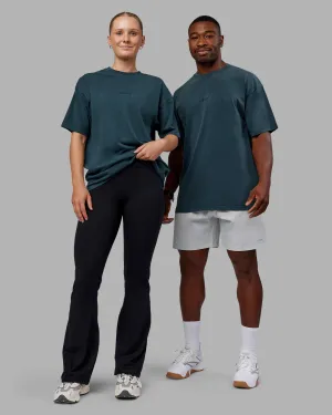 Stream Washed Heavyweight Oversized Tee - Washed Deep Sea Casual Comfort Non Irritating Seams