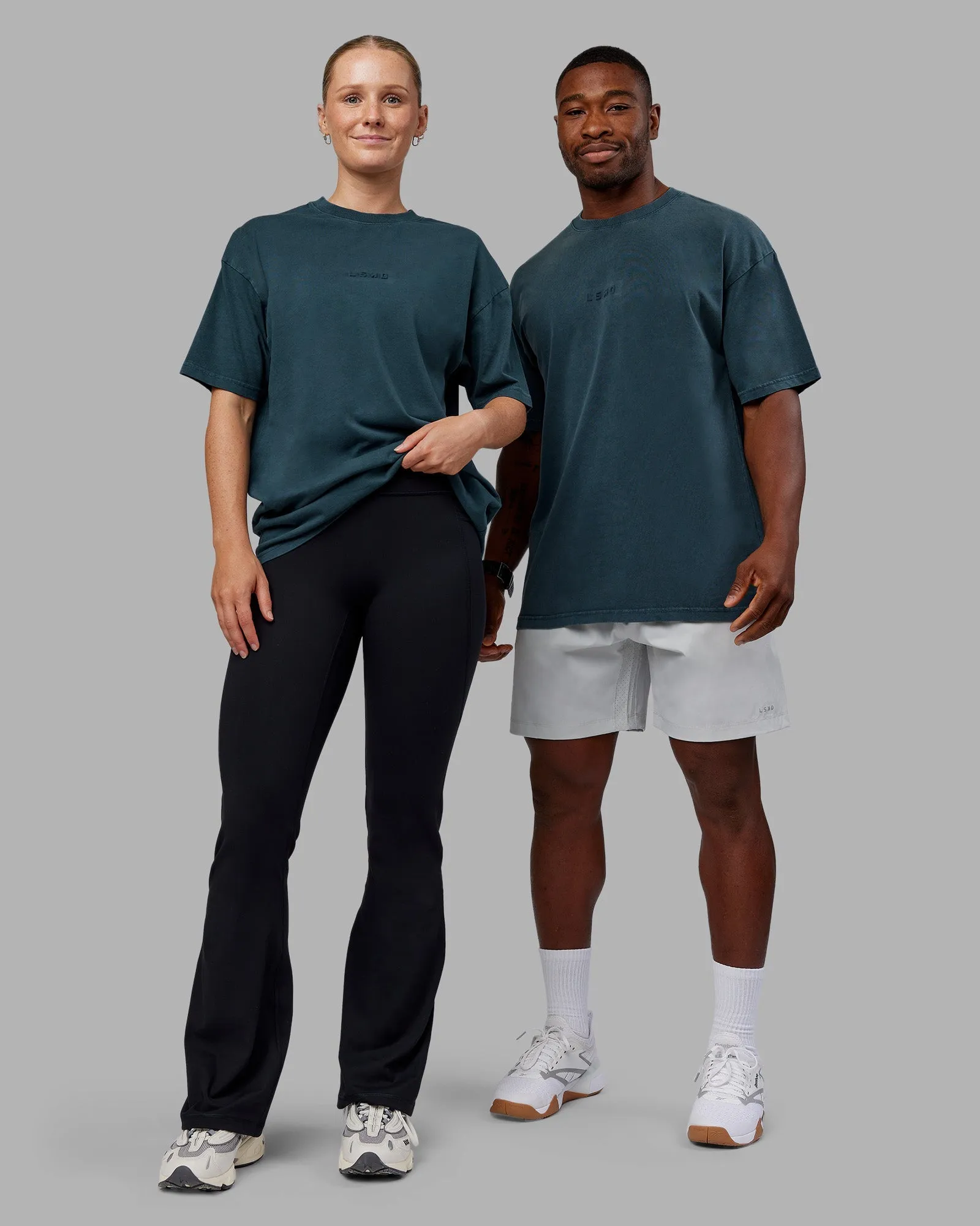 Stream Washed Heavyweight Oversized Tee - Washed Deep Sea Casual Comfort Non Irritating Seams