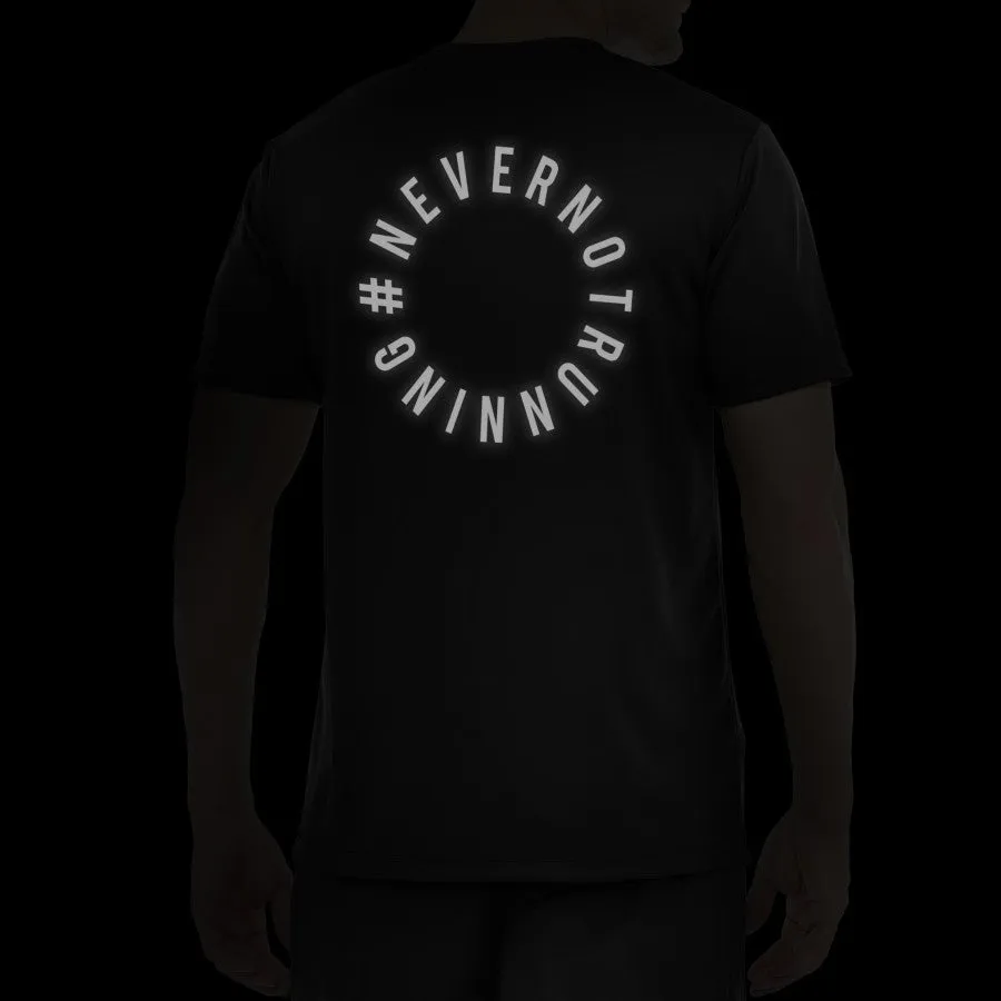 Volt and Fast Men's Bolt Running Jersey Never Not Running - Black LowMaintenanceFabric Trendy Boots