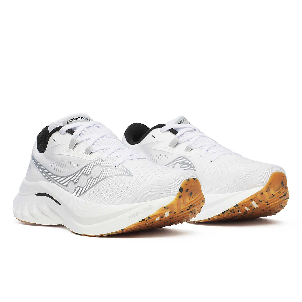 adjustable straps shoes Saucony Men's Endorphin Speed 4 (White / Gum)