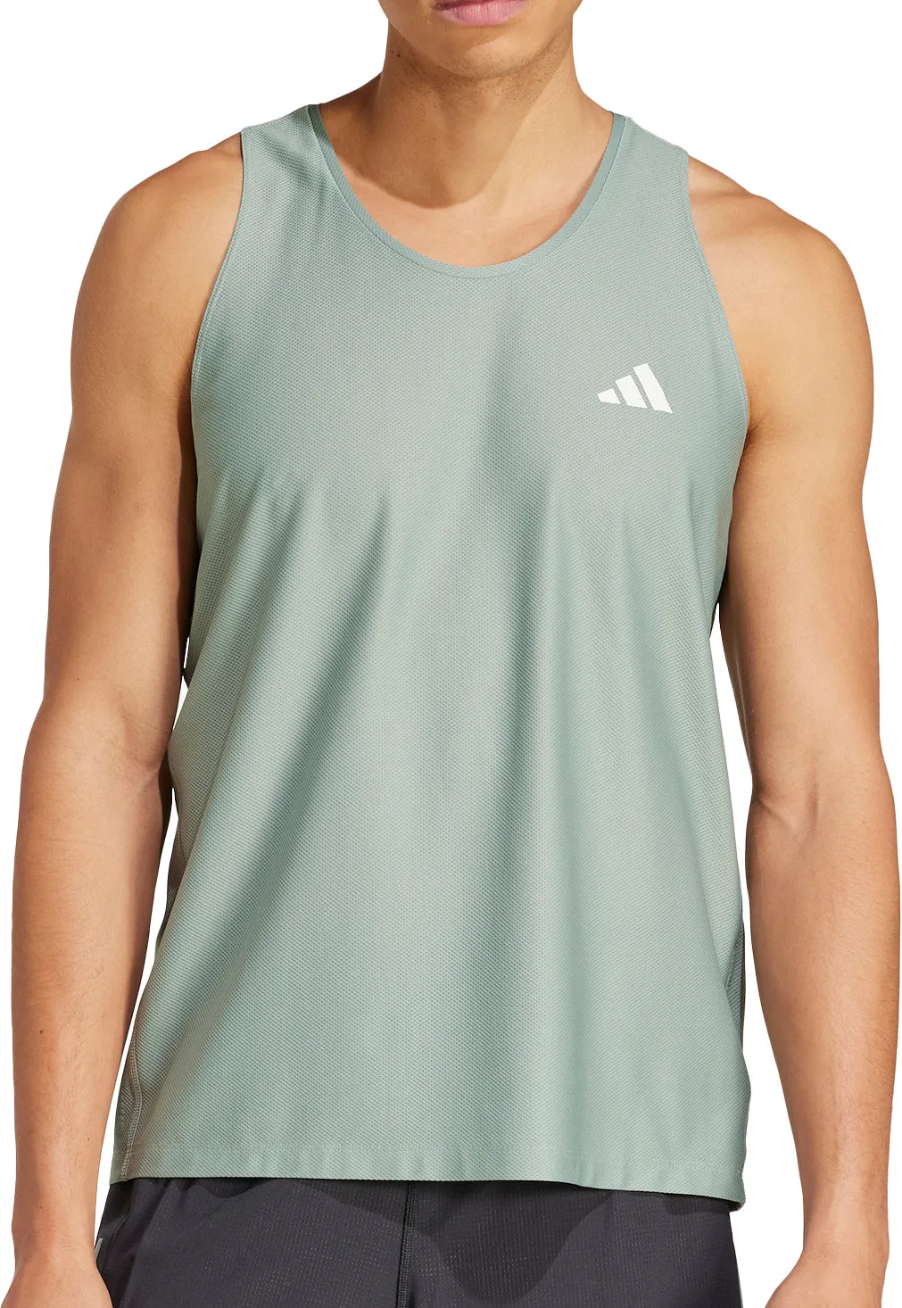 Street Ready adidas Own The Run Mens Running Vest - Green