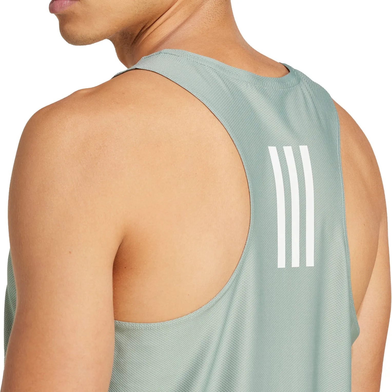 Impact - resistant adidas Own The Run Mens Running Vest - Green