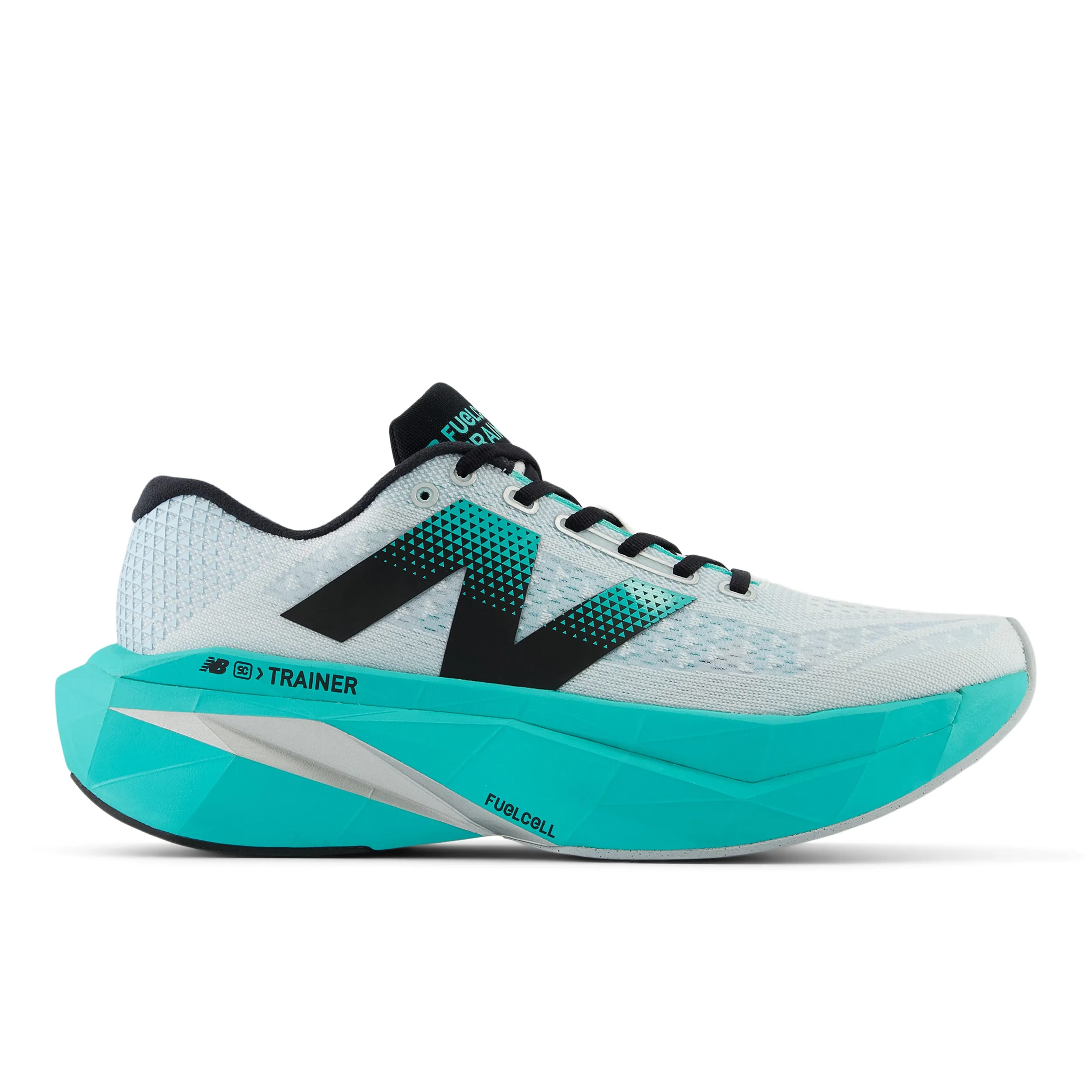 tropical - themed running shoes rubber - finish - design shoes Men's FuelCell SuperComp Trainer v3 (LW - White/Cyber Jade)