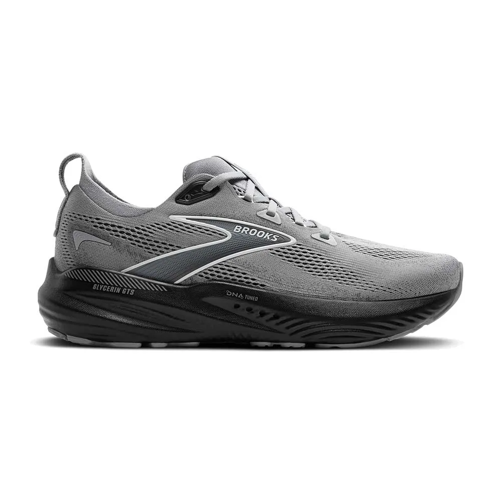 Men's Glycerin GTS 22 Running Shoe - Primer Gray/Ebony/Bluewash - Regular (D) Unibody Knit Structure