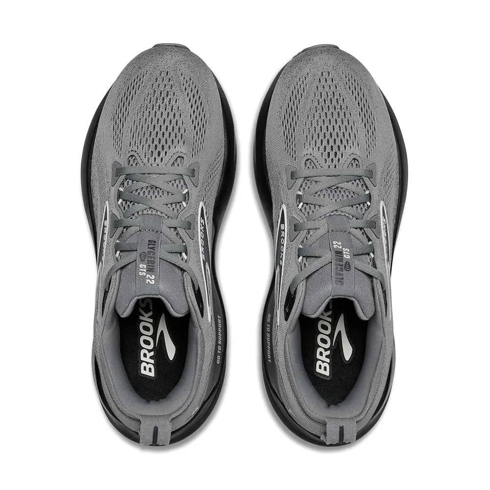 Men's Glycerin GTS 22 Running Shoe - Primer Gray/Ebony/Bluewash - Regular (D) Stability running Enhanced Airflow Design