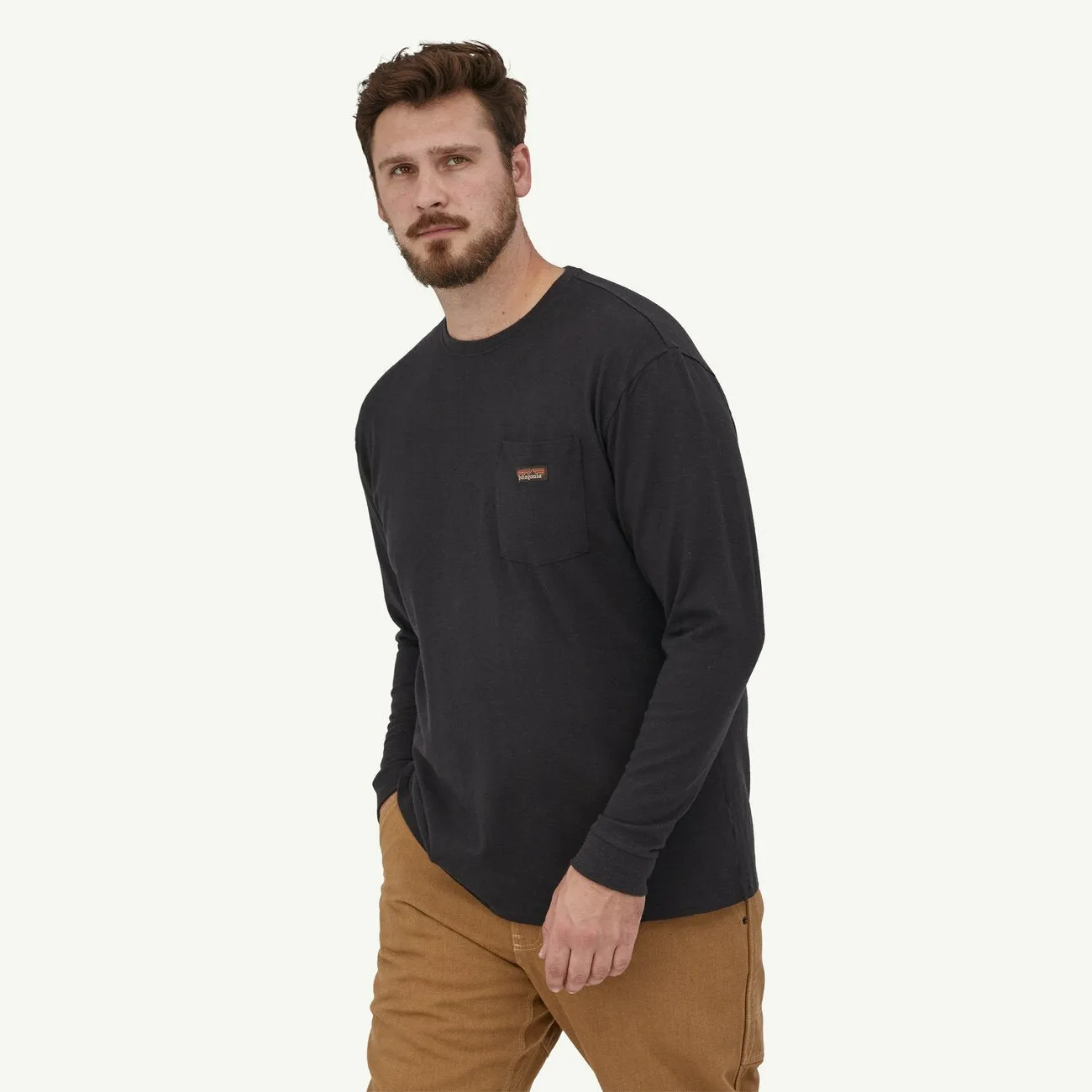 Digital Glow Comfort Look Men's Long-Sleeved Work Pocket T-Shirt