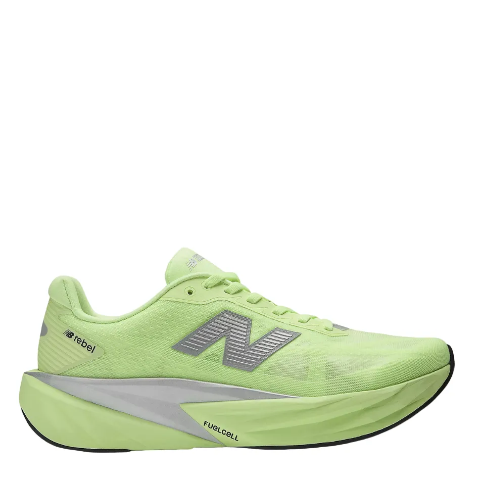 New Balance Men's Fuelcell Rebel v5 Running Shoes in Mint Flash/Lab Green/Silver Metallic AW25 Sock Like Fit Engineering Multi - color options