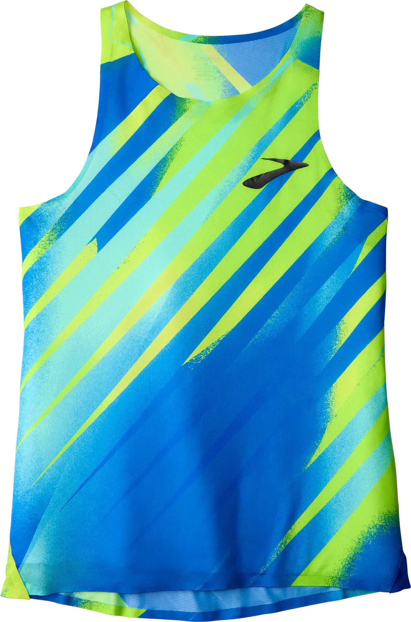 Brooks Elite Mens Running Vest - Blue Compression Fit Cold Climate