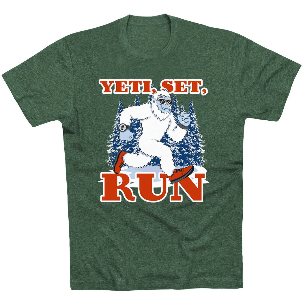 Running Short Sleeve T-Shirt - Yeti, Set, Run Minimalist Comfort
