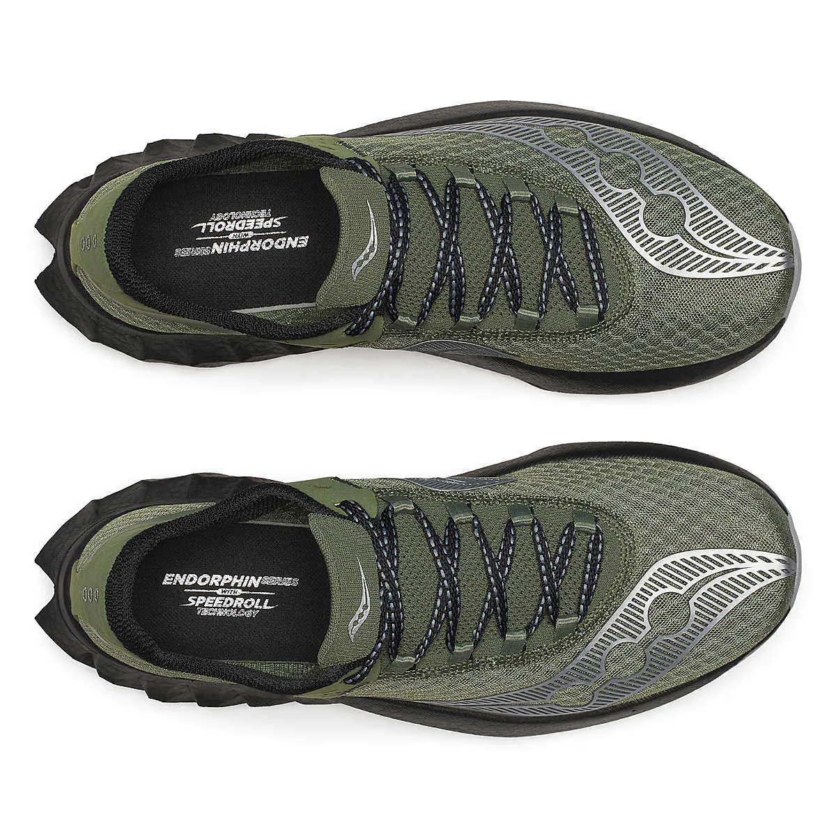 Heel cross - training running shoes Saucony Men's Endorphin Pro 4 (Olivine / Black)