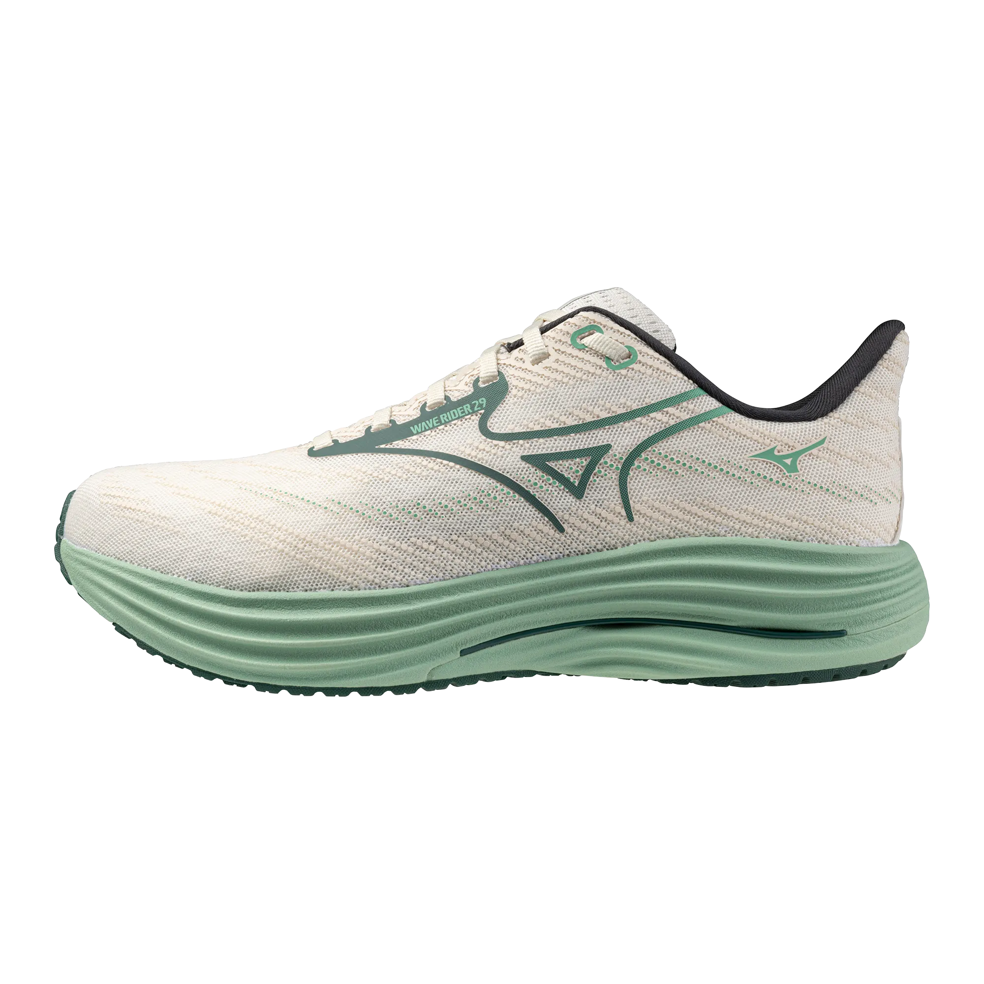 running at night Mizuno Wave Rider 29 (WIDE) - Mens