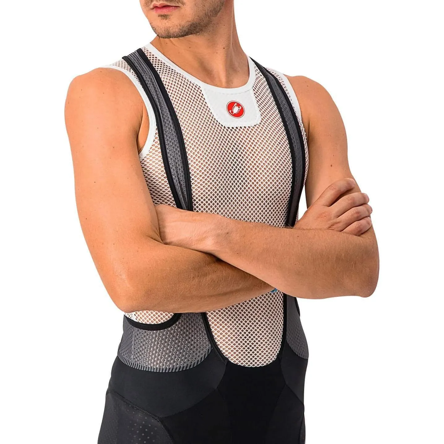 Castelli Core Mesh 3 Sleeveless Mens Cycling Base Layer - White Transport - efficient Moisture Wicking Design