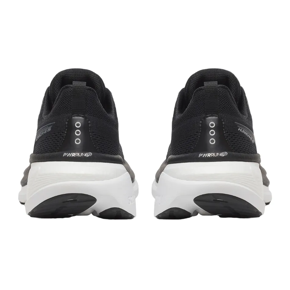 Saucony Men's Hurricane 25 Running Shoes in Black/White - Online Exclusive solo - run
