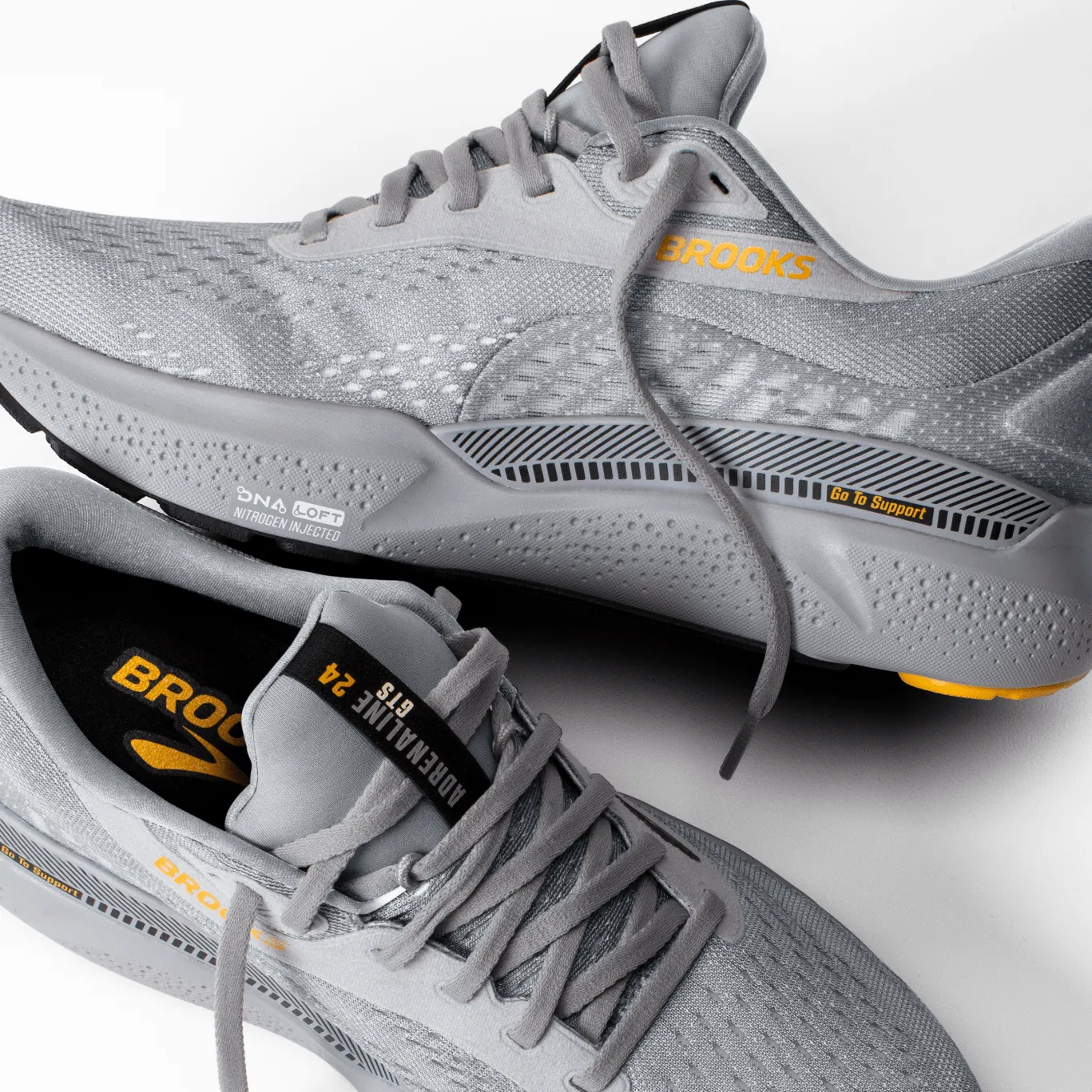 Brooks Adrenaline GTS 24 (WIDE) - Mens Snug Heel Counter Rollbar Stability