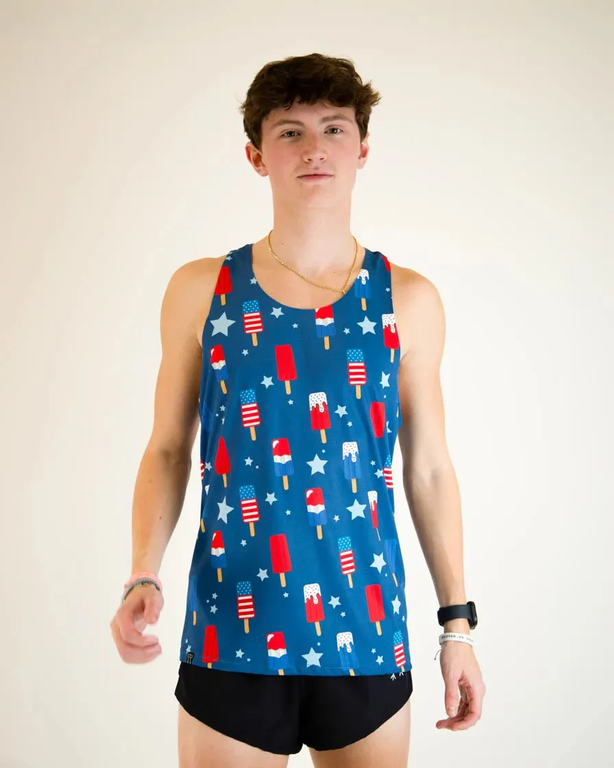 Men's USA Popsicles Performance Singlet SheerLayeredPanels