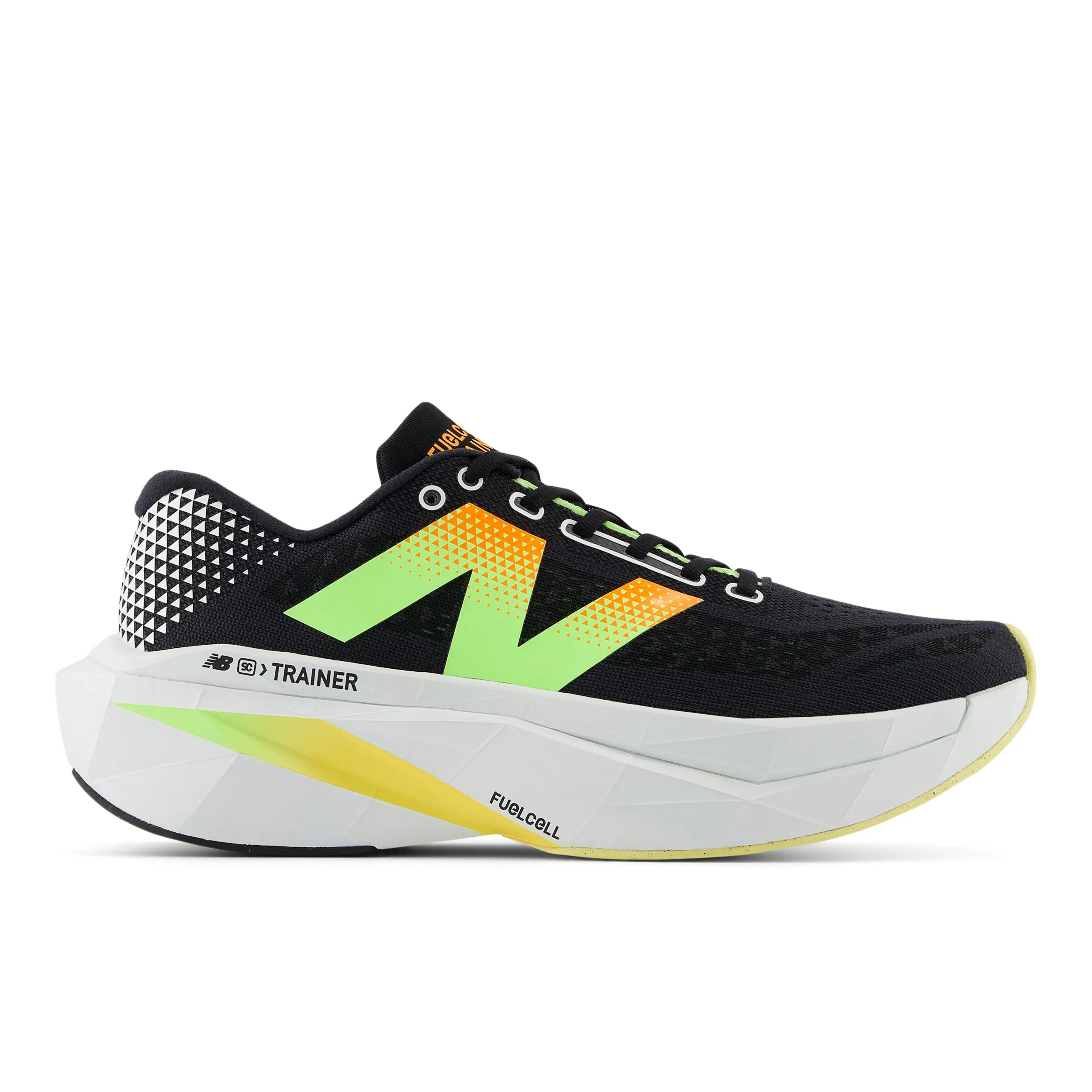 Men's FuelCell SuperComp Trainer v3 (LB - Black/Phantom/Bleached Lime Glo) Indoor - exercise