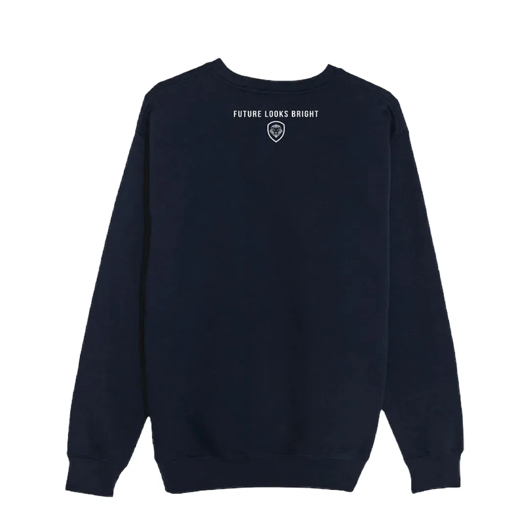 Sleek Performance Fit Collegiate VT Crewneck Sweatshirt - Navy